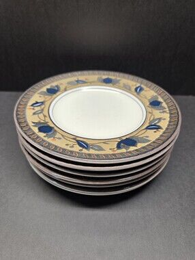 7 X Mikasa Intaglio Arabella CAC01 Bread Plates 6 1/2" 1986 Vintage Stoneware